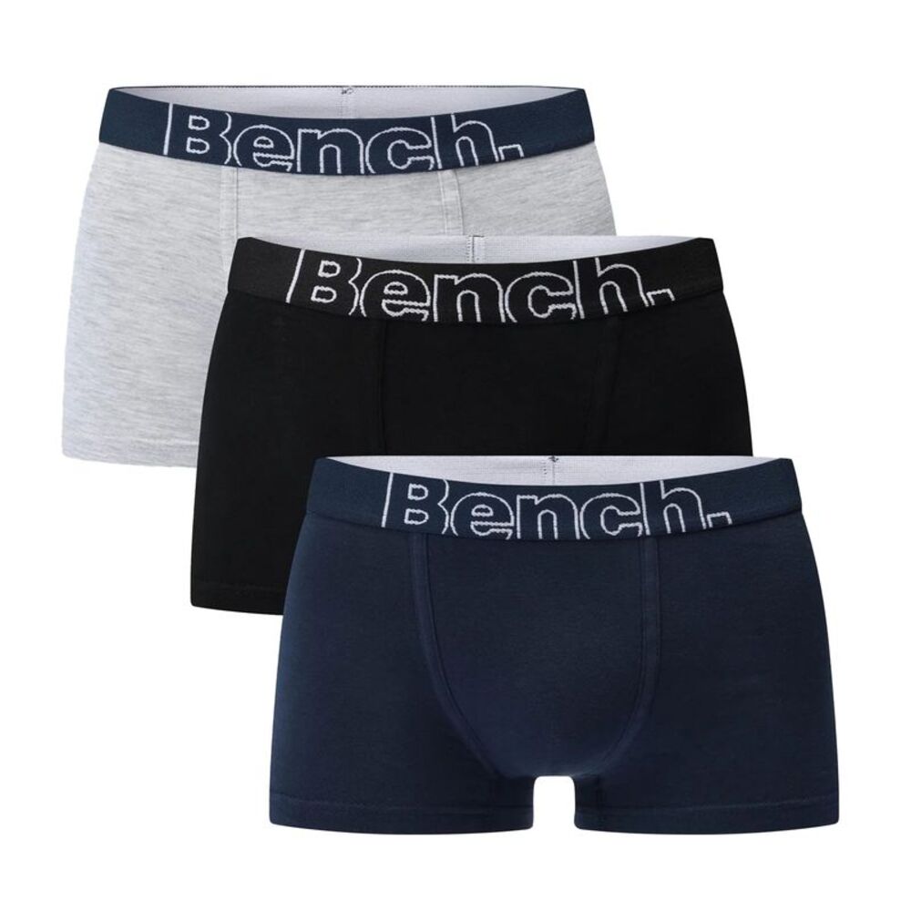 Bench Boys Lasek Logo Boxer Shorts (Pack of 3) / Black/Navy/Gray